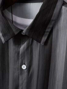 Manfinity Men Striped Print Shirt - Grey - View 4