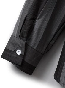 Manfinity Men Striped Print Shirt - Grey - View 5