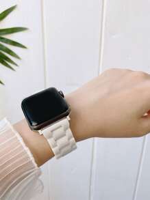 素色錶帶適用於Apple Watch - 白色 - 查看 2