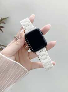 素色錶帶適用於Apple Watch - 白色 - 查看 3