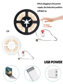 SHEIN BASIC LIVING 1件入智能感應LED燈條 - 黃色 - 查看 6