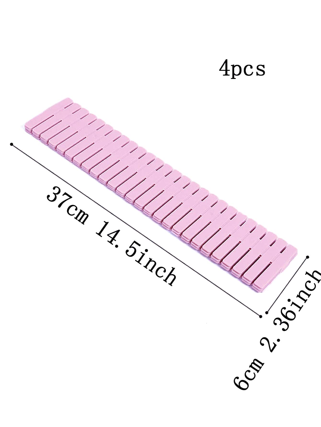 4pcs Solid Drawer Divider - Pink - View 3