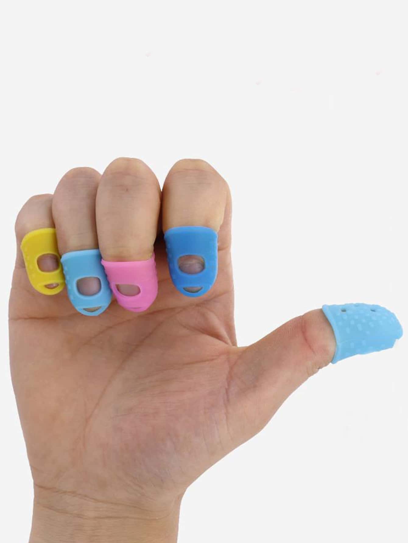 2pcs Finger Thimbles Sleeve, Antiscald Silicone Gloves, Playing Guitar