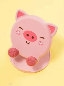 1入組豬設計桌面手機支架 - 粉色 - 查看 5