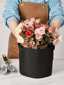 3 galones Bolsas de cultivo, adecuadas para fresas, verduras, 12 agujeros de plantación, asas colgantes resistentes, tela de fieltro gruesa y transpirable, también adecuadas para cultivar zanahorias, cebollas, tomates, patatas, rosas y otras plantas - Negro - Ver 2