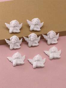 8pcs Angel Shaped DIY Hair Accessory - White - View 3