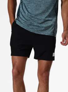 Manfinity Sport Corelite Men Letter Graphic Sports Shorts - Black - View 4