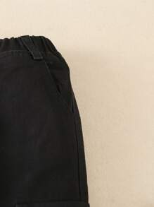 小男童側翻蓋口袋工裝褲