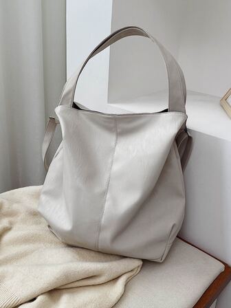 極簡單肩托特包