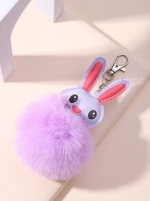 Accesorio de bolso con dibujos animados conejo & pompón