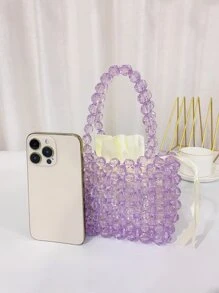 Bolso cartera mini con cuenta con bolsa interior - Púrpura malva - Ver 4