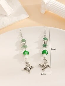 蝴蝶和蘑菇裝飾耳墜