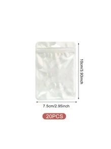 20pcs Clear Gift Bag - White - View 3