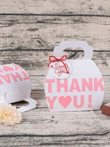 5 piezas Caja de regalo con estampado de letra - Multicolor - Ver 2