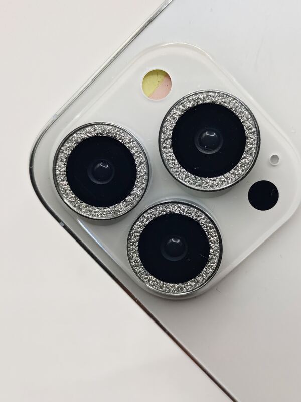 3pcs Apple Glitter Camera Lens Film