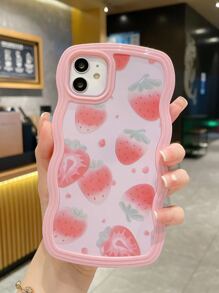 Funda para móvil con patrón de fresa - transparente - Ver 1