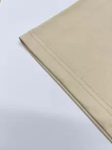 Manfinity Hypemode Men Letter Graphic Mock Neck Tee - Apricot - View 4