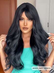 HAIRCUBE 長款卷人造假髮帶劉海 - 黑色 - 查看 4