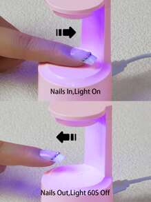 1 pieza Secador para uñas mini profesional lámpara - Rosa - Ver 7