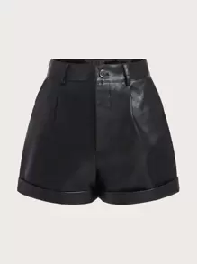 SHEIN EZwear Plus Size Pleated Shorts