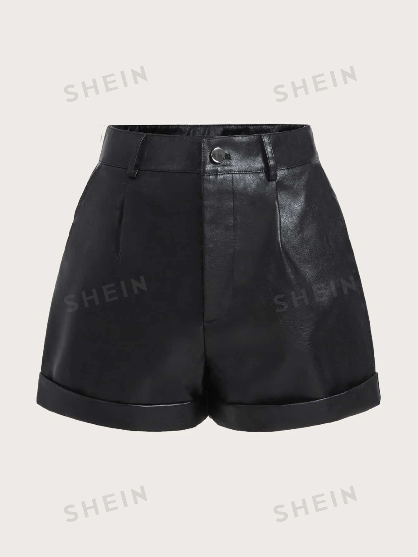 SHEIN EZwear Große Größe Shorts - Schwarz - Übersicht 1