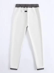 SHEIN Unity 加絨內裏緊身打底褲 - 深灰色 - 查看 2