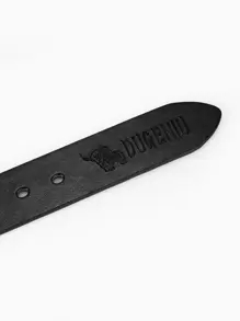 Men Square Buckle Belt For Daily Use Gift For Friend Casual - Black - View 4