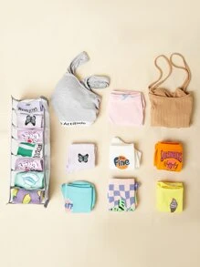 SHEIN Basic living 3pcs Drawer Organizer With Breathable Mesh For Socks Underwear Decorations Autumn Decor Festival Decor Room Decor Home Decor Fall Decor Bedroom Decor Christmas For Holiday Gift Giving - Grey - View 2