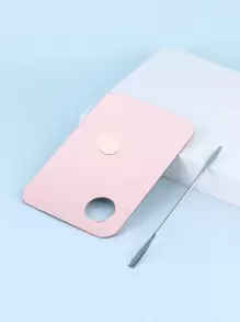 1 套亚克力调色板、粉底、指甲油可调节、带搅拌棒、易于清洁、化妆、便宜、房间装饰、梳妆台、旅行、卧室、化妆配件 - 彩色 - 查看 1