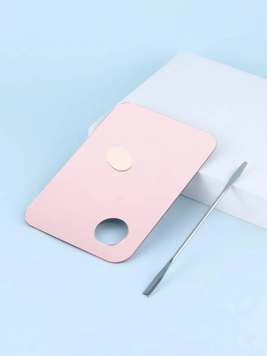 1 套亚克力调色板、粉底、指甲油可调节、带搅拌棒、易于清洁、化妆、便宜、房间装饰、梳妆台、旅行、卧室、化妆配件 - 彩色 - 查看 1