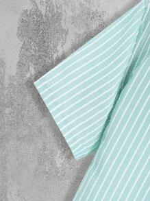 Manfinity Hypemode Men Striped Print Shirt Without Tee - Mint Green - View 4