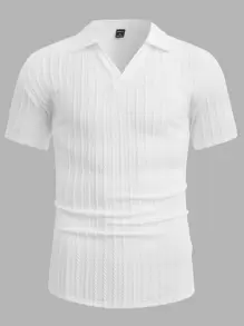 Manfinity RebelGame Men Solid Polo Shirt - White - View 3