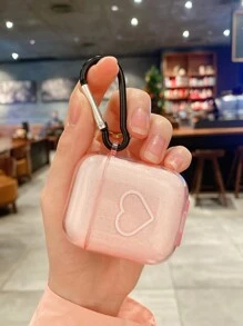 愛心圖案耳機殼適用於Airpods - 粉色 - 查看 3