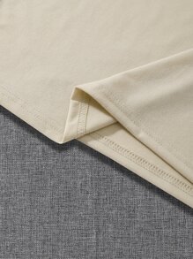 Manfinity Homme Men Letter Graphic Casual Short Sleeve Tee, Boyfriend Gift, For Work - Khaki - View 4