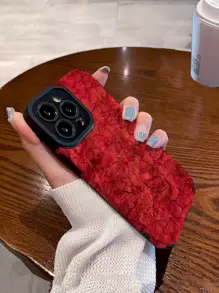 Crack Pattern Phone Case - Red - View 1