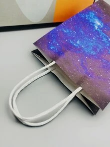 1pc Galaxy Print Gift Bag - Multicolor - View 3