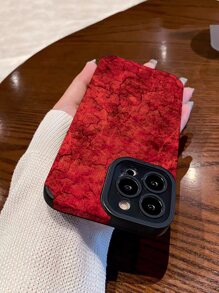 Crack Pattern Phone Case - Red - View 2