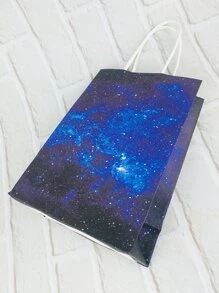 1pc Galaxy Print Gift Bag - Multicolor - View 4