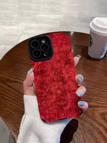 Crack Pattern Phone Case - Red - View 3