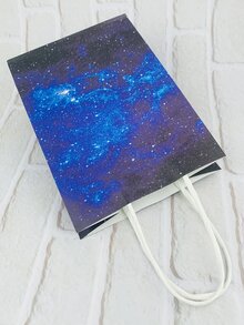 1pc Galaxy Print Gift Bag - Multicolor - View 5