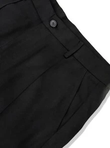 Claim Dot 男士斜口袋喇叭裤（无腰带），纯色街头时尚长款黑色裤子，适合送给老公、男朋友的礼物，秋季