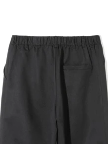 Manfinity 男士斜口袋西裝褲 - 黑色 - 查看 6