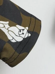 嬰兒卡通和字母圖案連體衣