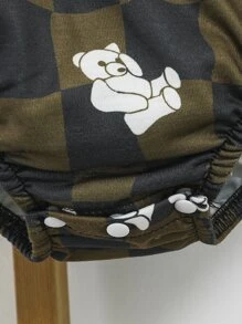 嬰兒卡通和字母圖案連體衣