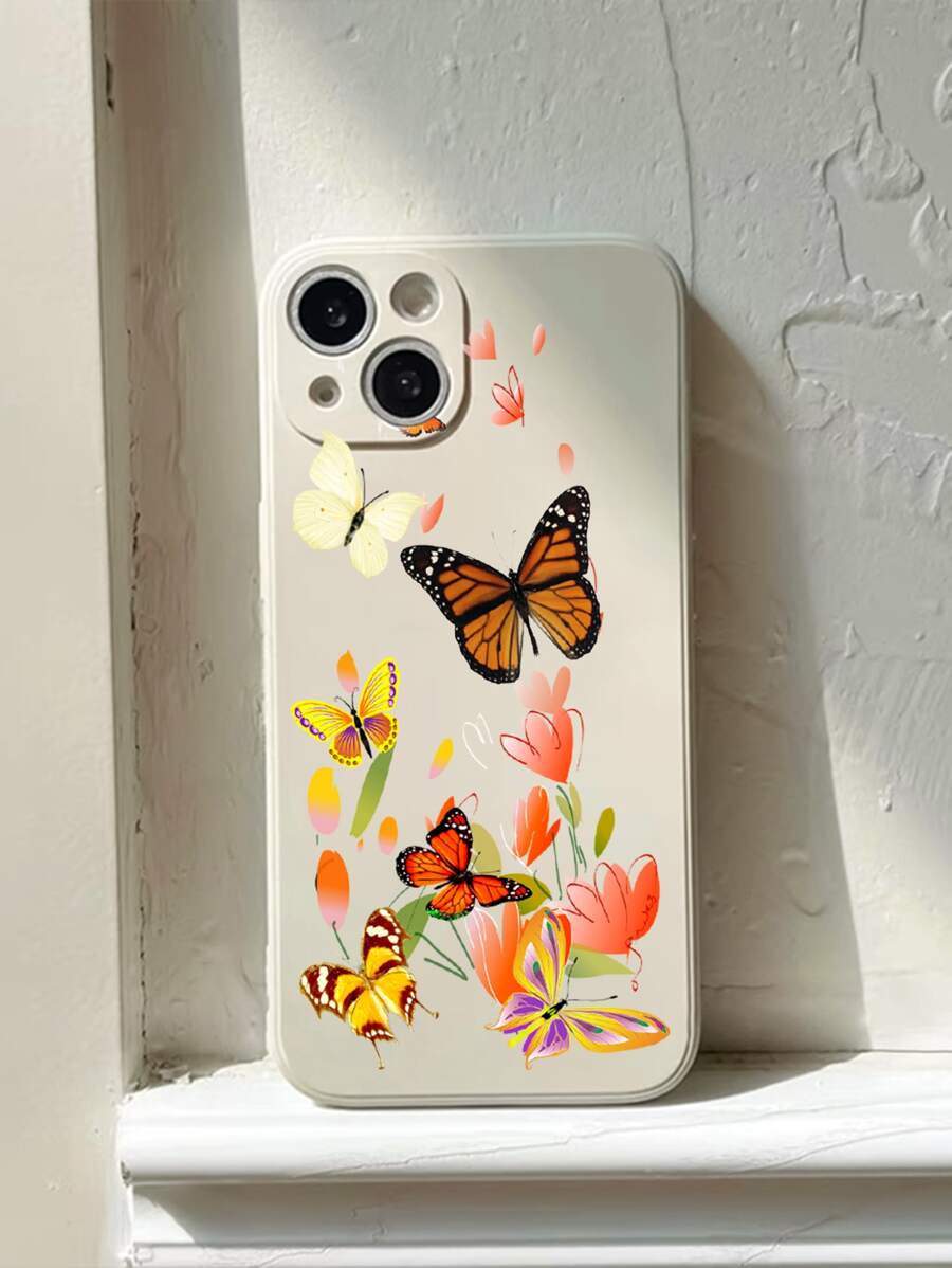 Coque de téléphone motif papillon - Multicolore - Voir 1