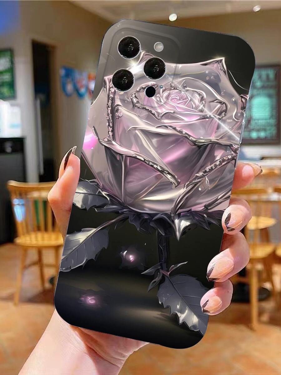 Rose Pattern Phone Case Compatible With IPhone15/15Plus/15Pro/15Promax,International Version, Not The Domestic Version - Multicolor - View 1