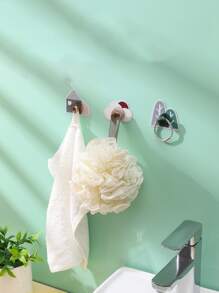 3pcs Tree & House Shaped Punch-free Bathroom Hook - Multicolor - View 1