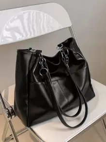 Minimalist Chain Shoulder Tote Bag For Teen Girls Women College Students, Rookies & White-Collar , Commute Best Bag For Women, Business Casual Women Bag, Perfect For Office, Business And Work Back To School, Large Capacity, Suitable For Teen Girls Women College Students College, Work, Business, Commute, Outdoors, Travel, Outings, Japanese Bag, Work Bag Women, Ideal For Everyday Elegance & Special Occasions, Street & Japanese Bag For Women, New Fashionable Big Bags For Women