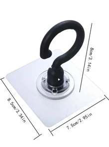 1pc Punch-free Wall Hook - Black - View 2