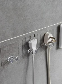 5入組透明免打孔浴室牆面掛鉤